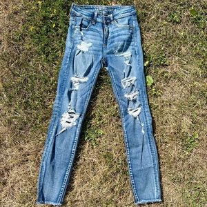 Distressed American Eagle Outfitters jeans
